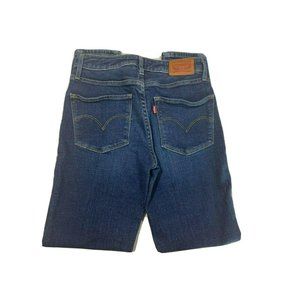 Womens Levis 721 High Rise Skinny Jeans Blue Denim